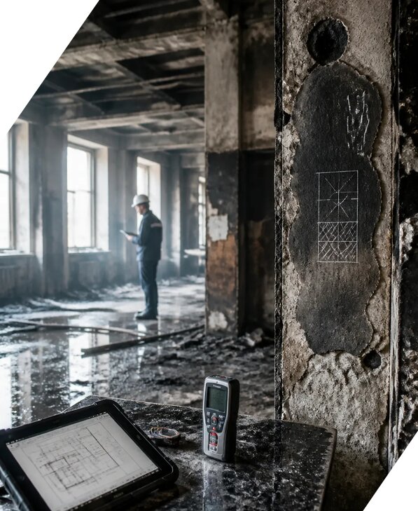 Обследование зданий после пожара в Добрянке от 15153 р. | ЭкспертизаРоссия